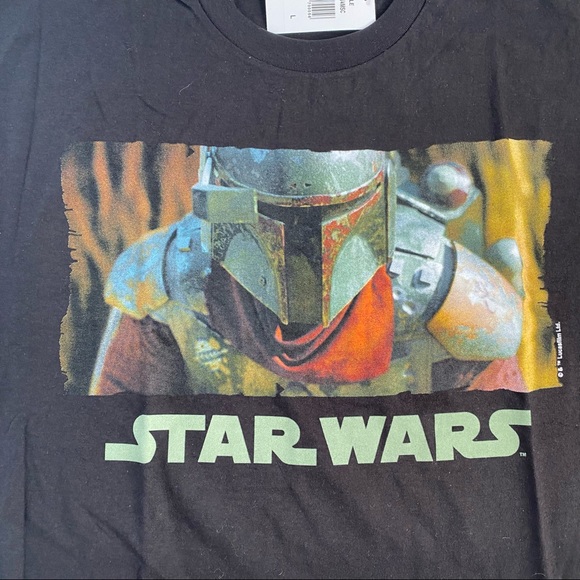 NWT Star Wars The Mandalorian T-Shirt Boba Fett Unisex M - Picture 2 of 2